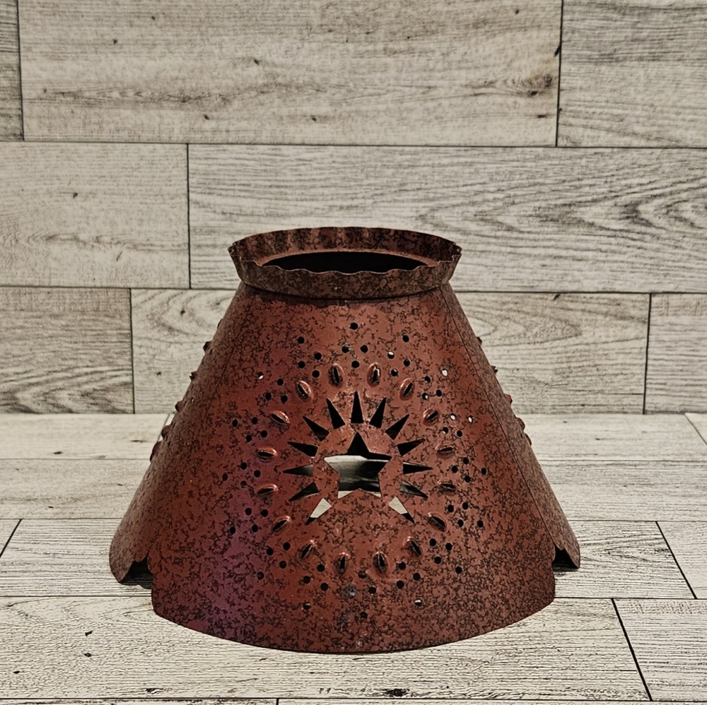 Partylite Candle Shade Metal Sturbridge Primitive Retired P8126
